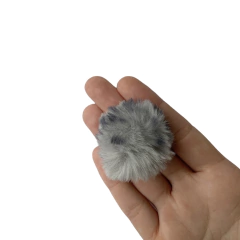 Pompom Pelinho Mesclado Cinza (4.5cm) - 2 Unidades - comprar online