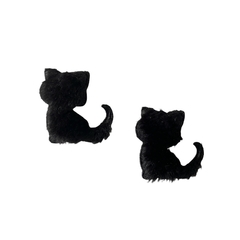 Aplique Gatinho Pelinhos Preto