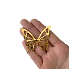 Aplique Borboleta Vazada Dourada Lonita G - 2 unidades - comprar online