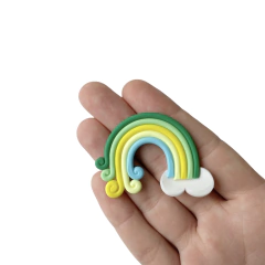 Aplique Arco Íris Biscuit Verde e Amarelo Grande (Copa) - 2 unidades na internet