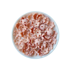 Aplique Florzinha Furo Passante Fosca (15mm) - 15 gramas - loja online