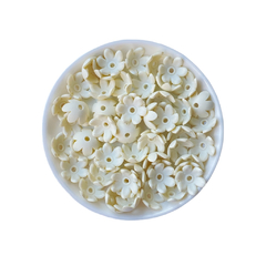 Aplique Florzinha Furo Passante Fosca (15mm) - 15 gramas - comprar online