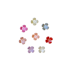 Aplique Florzinha Furo Passante Brilhante (16mm) - 15 gramas