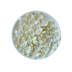 Aplique Florzinha Furo Passante Brilhante (16mm) - 15 gramas