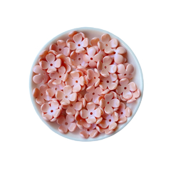Aplique Florzinha Furo Passante Brilhante (16mm) - 15 gramas - ApliqueMe | Apliques incríveis para seu artesanato!