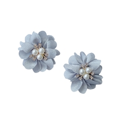 Aplique Flor Cinza com Miolo