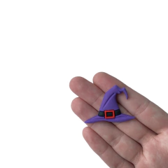 Aplique Chapéu de Bruxa Roxo Emborrachado - 2 unidades - comprar online