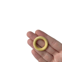 Argola de Madeira Marfim (3.5cm) - 2 unidades - comprar online