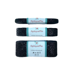 Fita Glitter Lurex Preto