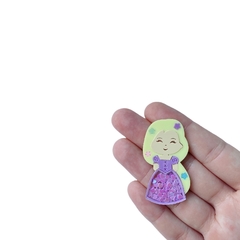 Aplique Princesa Rapunzel Acrílico (5cm) - 2 unidades - comprar online