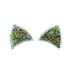 Aplique Orelha Gatinho Acrílico Recheio Corações Glitter (Copa) - 2 unidades - comprar online