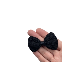 Aplique Lacinho Crochê Preto - 2 unidades - comprar online