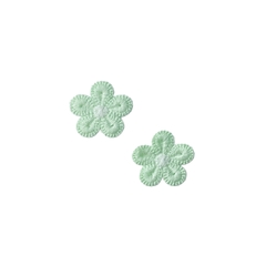 Aplique Florzinha Estilo Tricot Miolo Branco - 2 unidades - comprar online