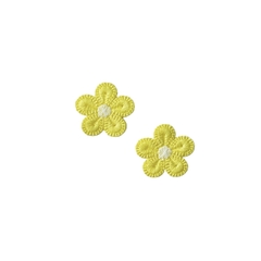 Aplique Florzinha Estilo Tricot Miolo Branco - 2 unidades - comprar online