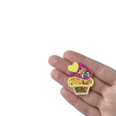 Aplique Cupcake Pink e Amarelo Granulado e Corações Acrílico - 2 unidades - comprar online