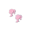 Aplique Barbie Dupla Rosa Claro e Prata