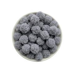 Mini Pompom De Lã Cinza 