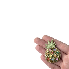 Aplique Abacaxi Corações Lonita Glitter - 2 unidades - comprar online