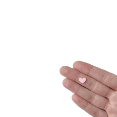 Aplique Micro Corações Acrílico Rosa Claro - 10 unidades - comprar online
