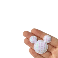 Aplique Misto Mini Paetê Branco Furtacor - 4 Unidades - comprar online