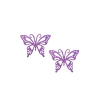 Aplique Borboleta Vazada Lilás Lonita Glitter