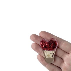 Aplique Ursinho no Balão de Ar Vermelho Acrílico - 2 unidades - ApliqueMe | Apliques incríveis para seu artesanato!