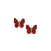 Aplique Borboleta Dupla Vermelha Glitter
