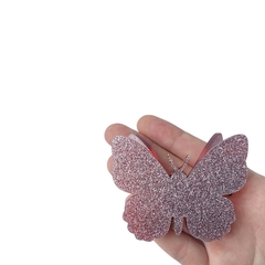 Aplique Borboleta Dupla Vermelha Glitter GG - 2 unidades na internet