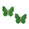 Aplique Borboleta Dupla Verde Glitter