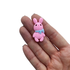 Aplique Coelhinho Rosa Costurinha Emborrachado - 2 unidades - comprar online
