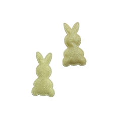 Aplique Coelho Corpinho Amarelo Glitter
