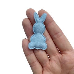 Aplique Coelho Corpinho Camurça Azul Claro - 2 unidades - comprar online