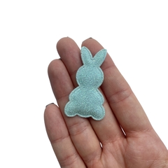Aplique Coelho Corpinho Verde Glitter - 2 unidades - comprar online
