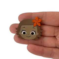 Aplique Princesa Moana Baby Rostinho Acrílico - 2 unidades - comprar online