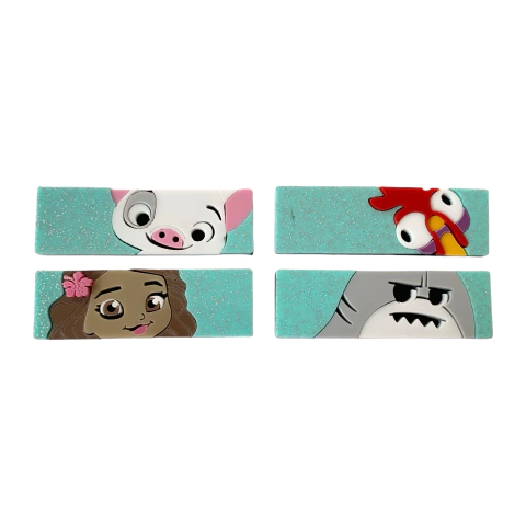 Aplique Hair Clips Turminha Princesa Moana Acrílico (Misto)