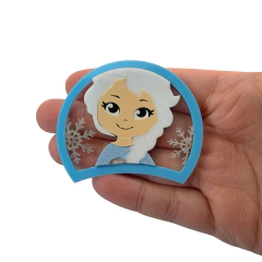 Aplique Orelhinha Princesa Elsa Acrílico - 2 unidades - comprar online