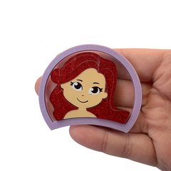Aplique Orelhinha Princesa Ariel Acrílico - 2 unidades - comprar online