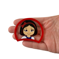 Aplique Orelhinha Princesa Branca de Neve Acrílico - 2 unidades - comprar online