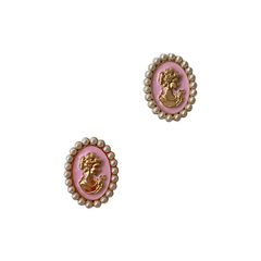 Aplique Luxo Rainha Com Pérolas Rosa Claro