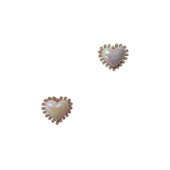Aplique Luxo Coração Furta-cor Com Strass 