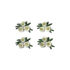 Aplique Flor Tripla Estilo Bordado Off White