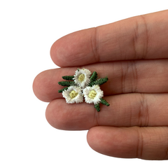 Aplique Flor Tripla Estilo Bordado Off White - 4 unidades - comprar online