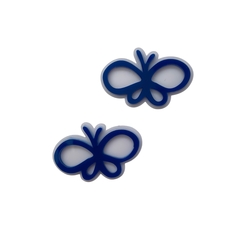 Aplique Desenho Borboleta Escolar Azul Acrílico