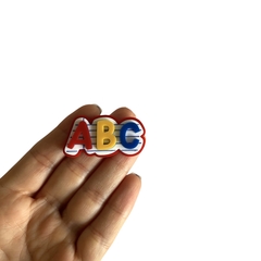 Aplique ABC Folha de Caderno Colorido Acrílico - 2 unidades - comprar online