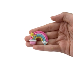 Aplique Lápis Arco-íris Candy Estrelado Emborrachado - 2 unidades na internet