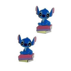 Aplique Stitch Escolar Livros Acrílico