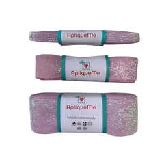 Fita Lurex Esponjosa Lilás Rosado - 3 metros - comprar online