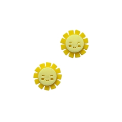 Aplique Sol Duplo Sorridente Acrílico - 2 unidades - comprar online