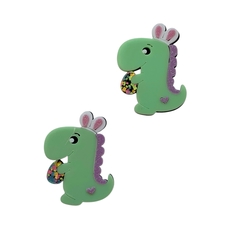 Aplique Dinossauro Coelhinho Verde Acrílico - 2 unidades - comprar online