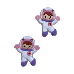 Aplique Menina Astronauta Laço Lilás Emborrachado - 2 unidades - comprar online